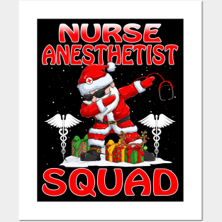 Christmas Nurse Anesthetist Squad Reindeer Pajama Dabing Santa Posters and Art